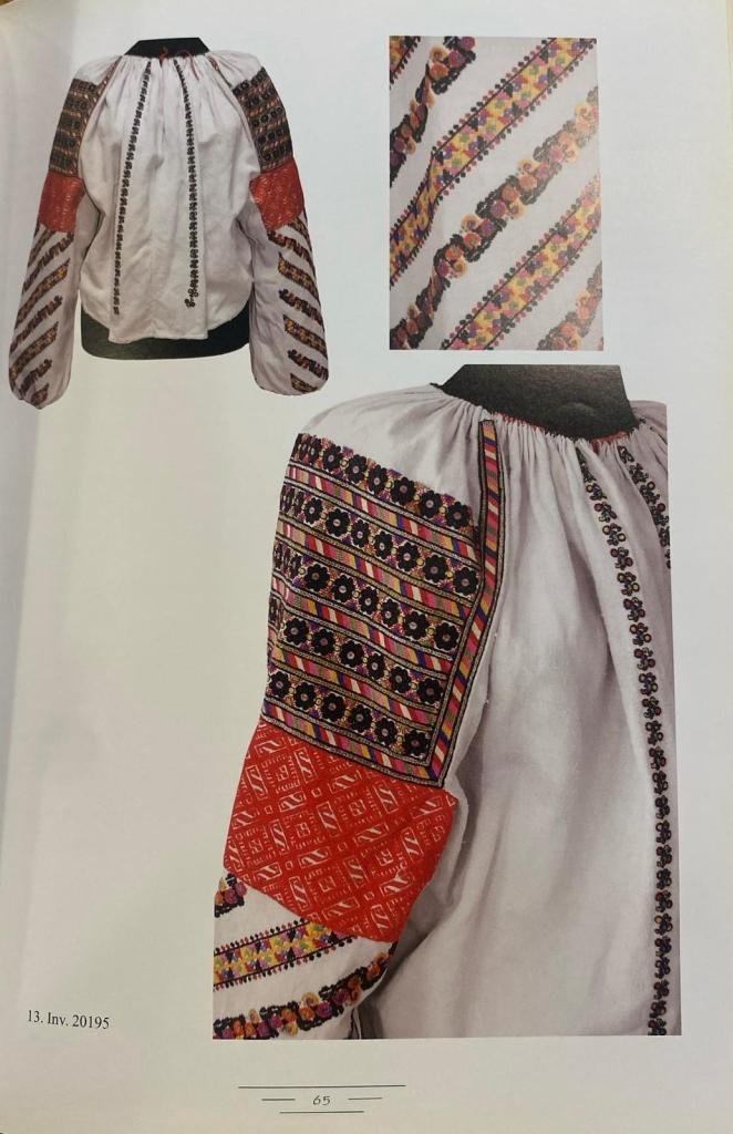 Ie dreaptă, sec. XIX, bumbac roșu, negru, portocaliu, alb